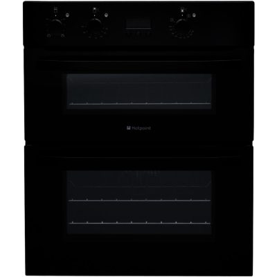 Hotpoint UHB83JK Built Under Double Oven in Black
